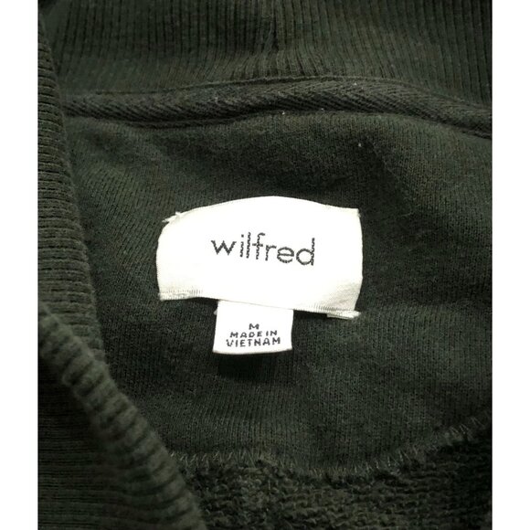 Wilfred Women Medium Diderot Sweatshirt Open Front Cocoon Cardigan Green - Picture 2 of 5